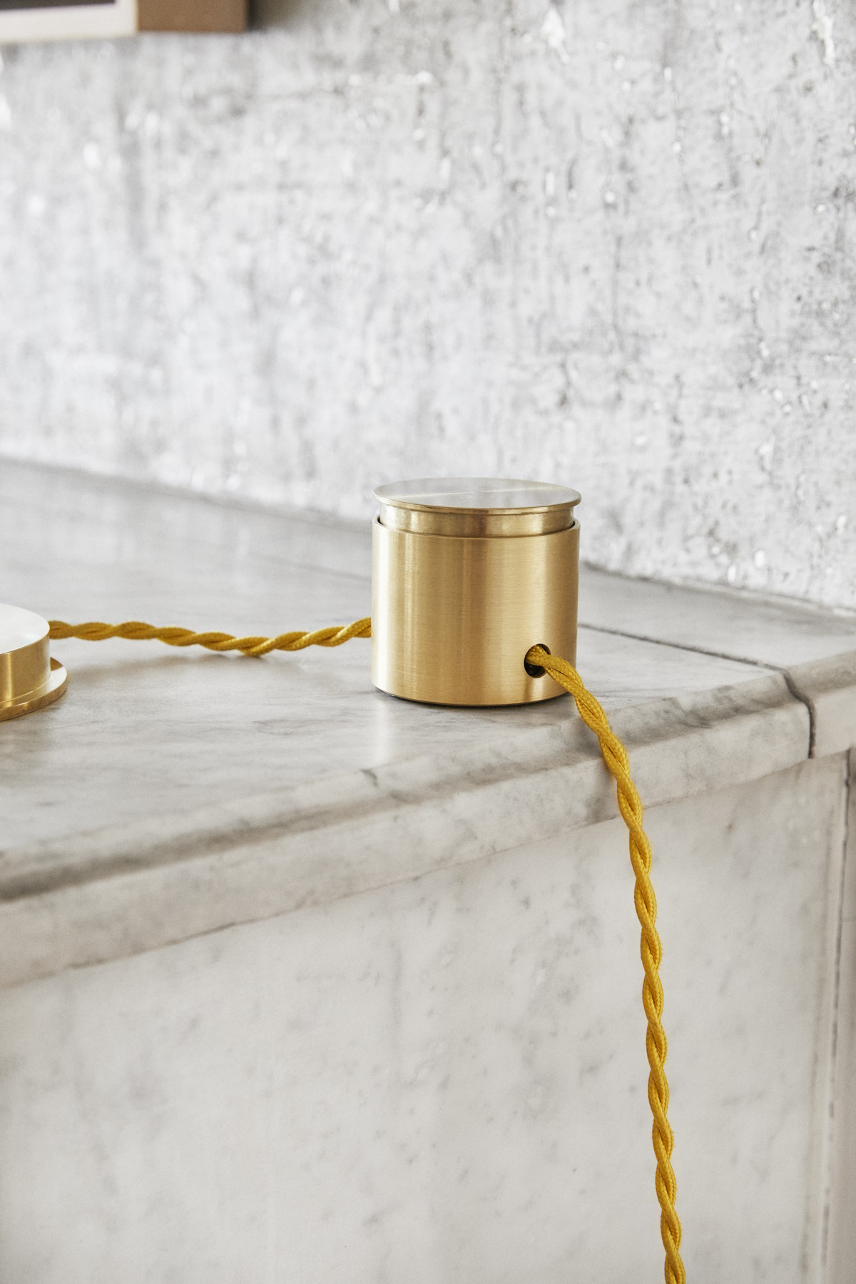 2" on/off Floor switch in brass